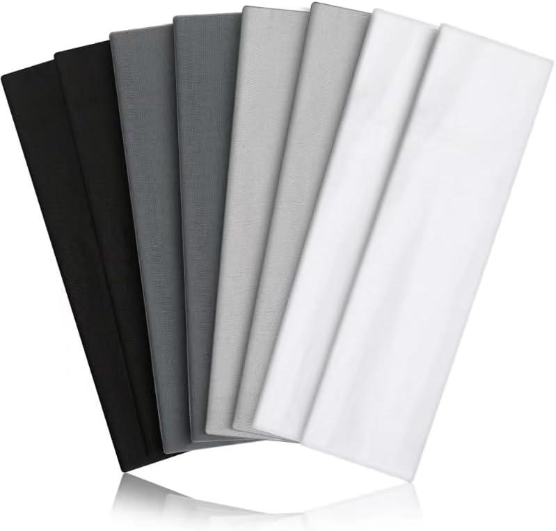 VANRUID 8PCS Summer-Exclusive Non Slip Sports Elastic Soft Running Fashion Headbands Absorb Sweat for Women & Men Working Out, Travel - Image 1